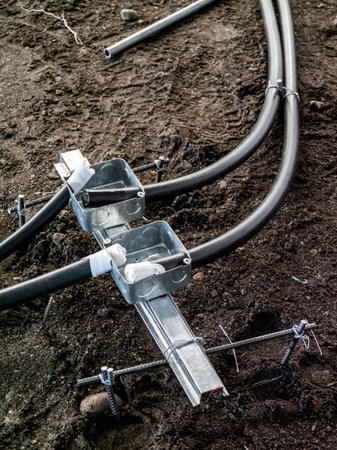 Electrical installation groGround preparation for electrical installations in an industrial...