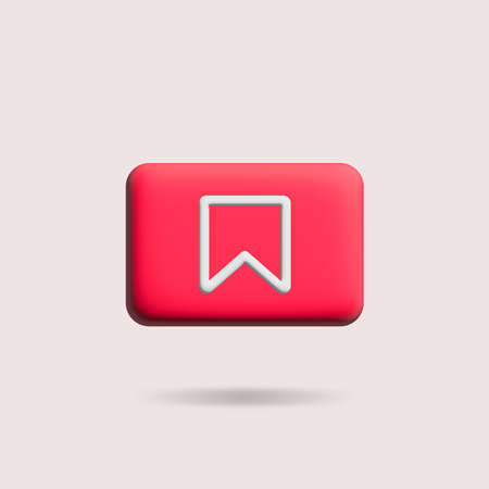 Save icon on social media , 3D isolated