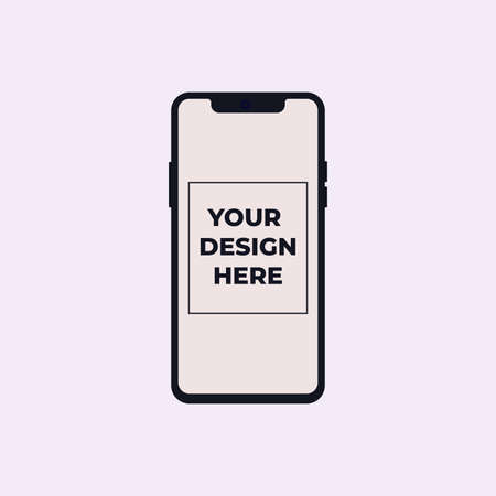 Mobile phone mockup vector template