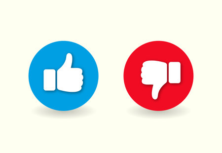 Like and unlike icon setのイラスト素材