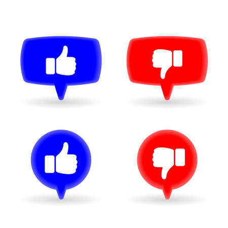 Like and unlike icon buttons 3d stylizedのイラスト素材