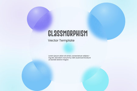 Abstract background with blue and purple balls. Vector illustration for design.の写真素材