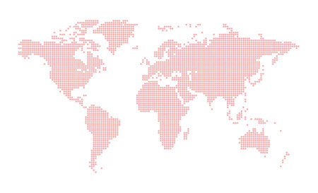 Dotted line world map, technology backgroundのイラスト素材