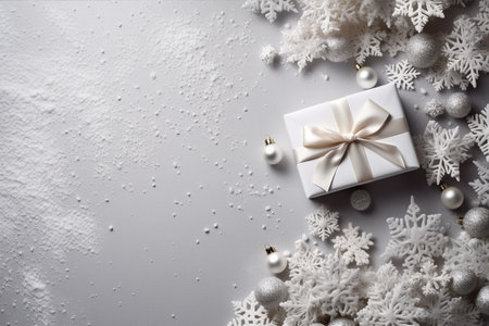 Christmas background with gift box and christmas tree, new year banner backgroundの素材
