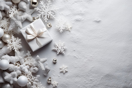 Christmas background with gift box and christmas tree, new year banner backgroundの素材