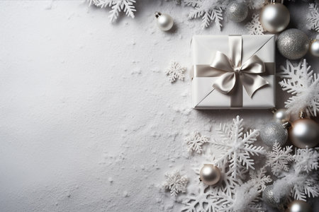 Christmas background with gift box and christmas tree, new year banner backgroundの素材