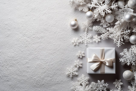 Christmas background with gift box and christmas tree, new year banner backgroundの素材