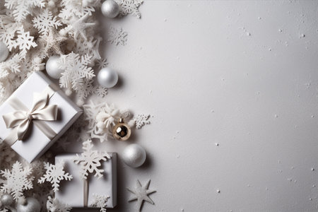 Christmas background with gift box and christmas tree, new year banner backgroundの素材