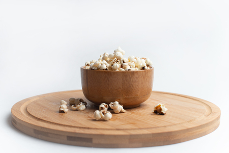 Watching a movie with popcorn.の写真素材