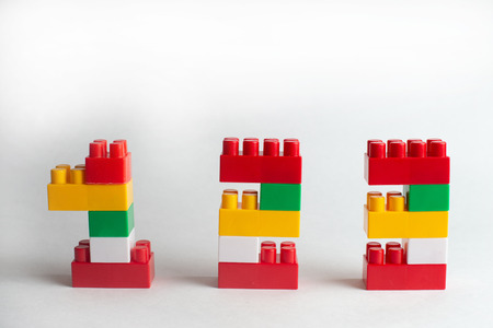 Kids development, Building blocks and construction, Alphabet and heartの写真素材