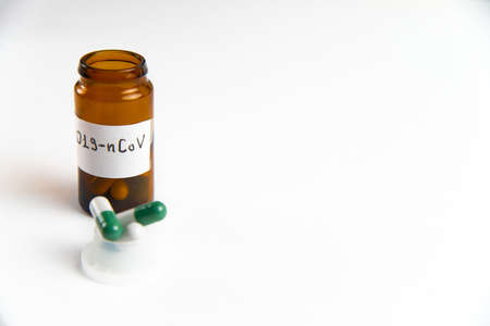 Coronavirus 2019-nCoV outbreak. Pills, care during illness.の写真素材