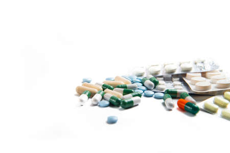 Coronavirus 2019-nCoV outbreak. Pills and drug, care during illness.の写真素材