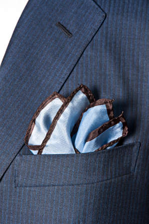 Men fashion accessories: Handkerchief pocket squareの写真素材