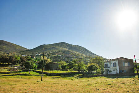 Old greek village Aya teodorio in Gokceadaの写真素材
