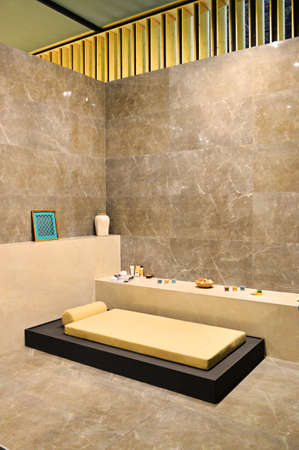 Customers viewing new bathroom and kitchen products at ceramic fair in istanbul exhibition center in...