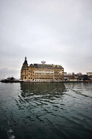 Haydarpasa train station from ferry in kadikoyのeditorial素材