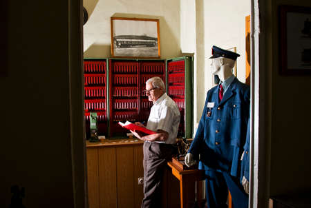 Machinist Is signing task book for voyage in Eskisehir, Turkeyのeditorial素材