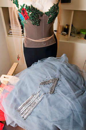 Embroidery and needlework patterns for handmade dresses made using embroidery needle