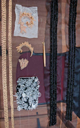 Embroidery and needlework patterns for handmade dresses made using embroidery needle