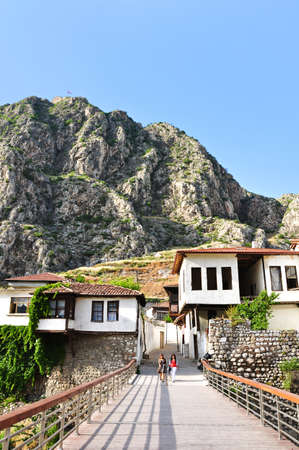 Amasya city center and old traditional ottoman housesのeditorial素材