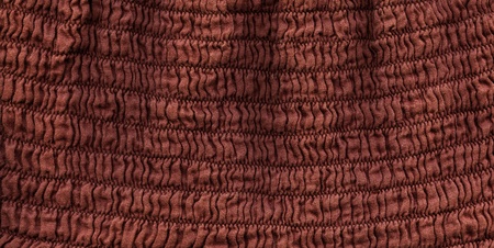 High resolution close up of squiggly brown cotton fabricの写真素材