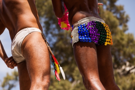 Tel-Aviv, Israel - June 7, 2013: People partying at the annual gay parade in the streets of Tel-Aviv.のeditorial素材
