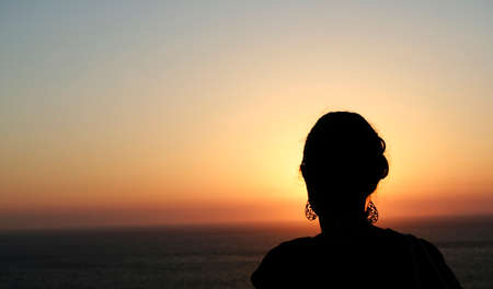 Girl Silhouette の写真素材