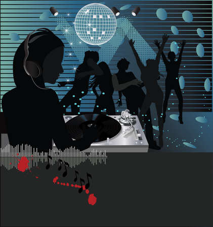 Music poster.DJのイラスト素材