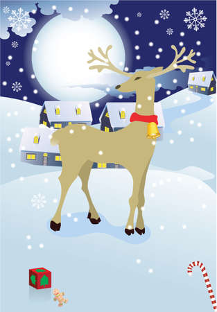 christmas town のイラスト素材