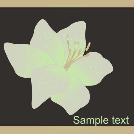 card design with stylized flower;  invitation for holidays and life events, with space for your textのイラスト素材
