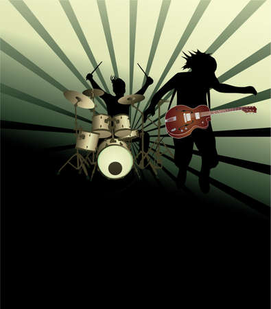 Poster,rock festival band.Easy to edit/move. のイラスト素材