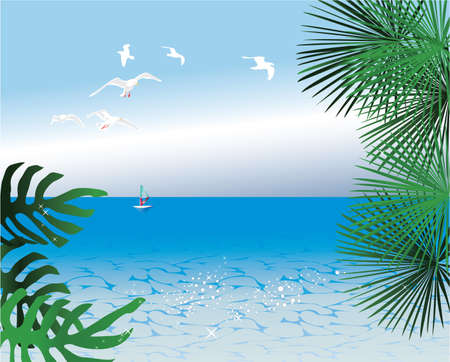 abstract tropical backgroundsのイラスト素材