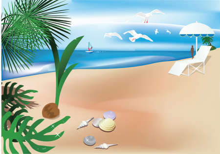 abstract tropical backgroundsのイラスト素材