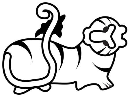 White Bengal tiger, symbol of new 2010 year のイラスト素材