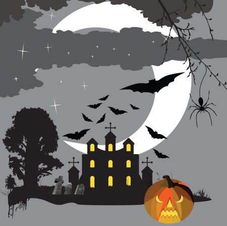 Scary halloweenのイラスト素材