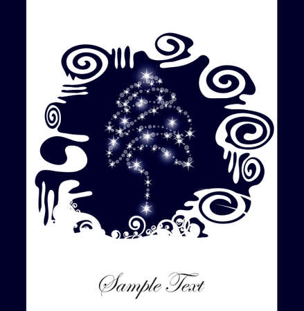 abstract Christmas tree silhouette background, with place for your textのイラスト素材