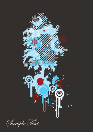 abstract Christmas tree silhouette background, with place for your textのイラスト素材