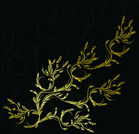 floral illustration with space for text のイラスト素材