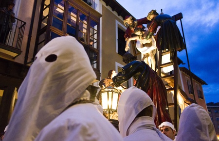 Medina de Rioseco, Spain - 22-04-2011 - Holy week Christ procession.