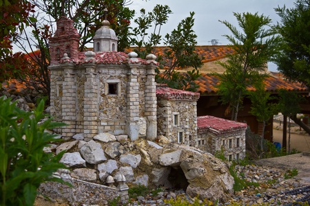 Olmedo, Spain, May 5 2011 - Brick model of the church of San Saturioのeditorial素材