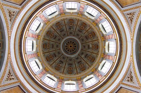 Inside view of the dome of the Esztergom Basilica.のeditorial素材