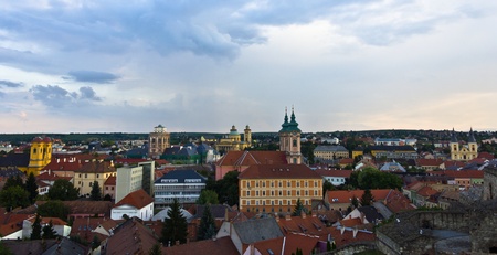 Panoramic view of Eger, the second largest city in Northern Hungary.の写真素材
