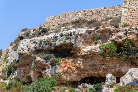 Roman tombs in the region of Bingemma in Malta の写真素材