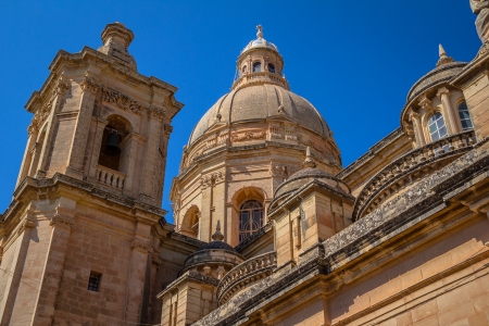 Dome of the St Nicholas church in Siggiewi, Malta の写真素材