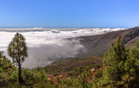 Fog bank over Teide Natural Park, Tenerife の写真素材