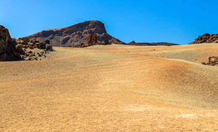 The desert located near the Teide volcano in Tenerife の写真素材