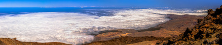 Panoramic of the view from the top of Teide volcano の写真素材
