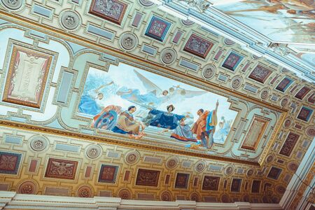 Painting in the roof of the stock exchange palace in Porto.