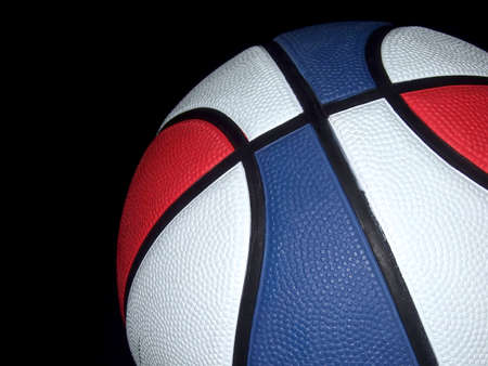 Colored Basketball game ball in closeの写真素材