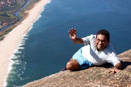 Climbing at the Mountain in Niteroiの写真素材